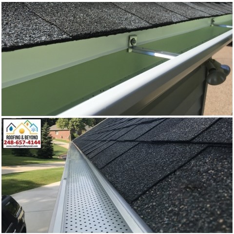 Before and After New Leaf Relief Gutter Guards 