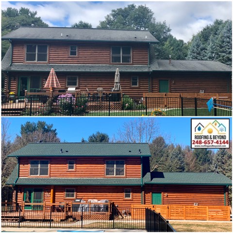Roof Replacement in Ortonville, MI - New Shingles GAF Timberline HDZ Hunter Green 