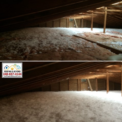 Before and After Adding More Attic Insulation in Clarkston, MI