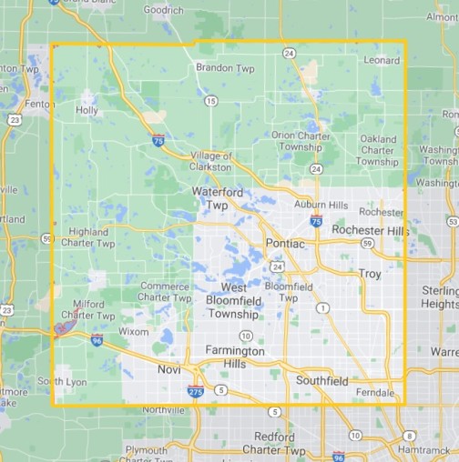 Google Map of Oakland County