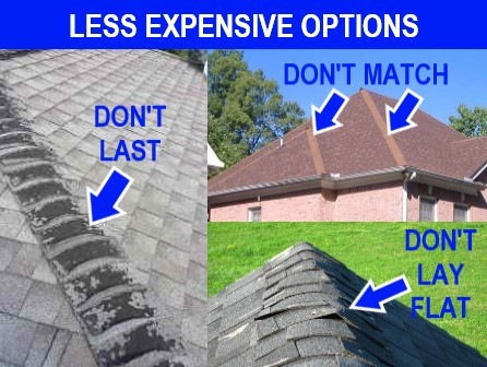 Less Expensive Hip and Ridge Cap Shingle Options