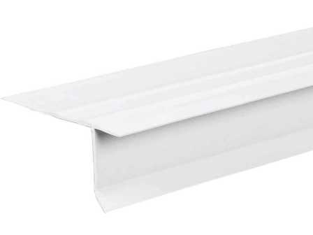 Piece of White Aluminum Drip Edge