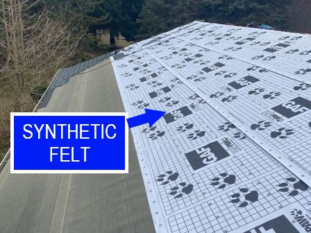 Synthetic Roofing Felt Install on Roof