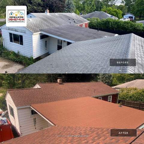 Roof and Low Slope Replaced Using GAF Hickory