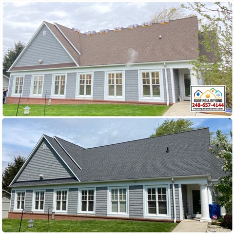GAF Timberline HDZ Pewter Gray Installed on Office Building 