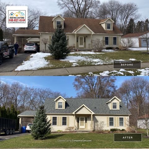 New GAF Timberline Shingles in Nantucket Morning Installed in Clarkston, MI